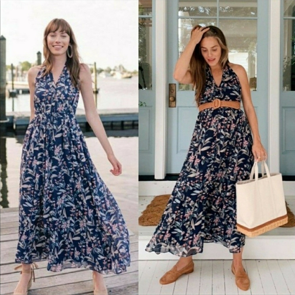 Gal Meets Glam Floral Halter Dress Size 10